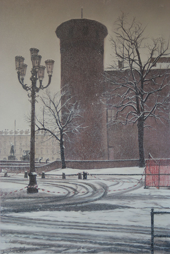 Neve in Piazza Castello